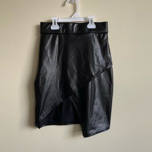 Faux leather skirt